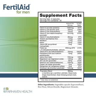 Foto 4 | Suplemento Fairhaven Health Fertilaid For Men Fertilidad Masculina Mejora En La Calidad De Espermatozoides 90 Cápsulas