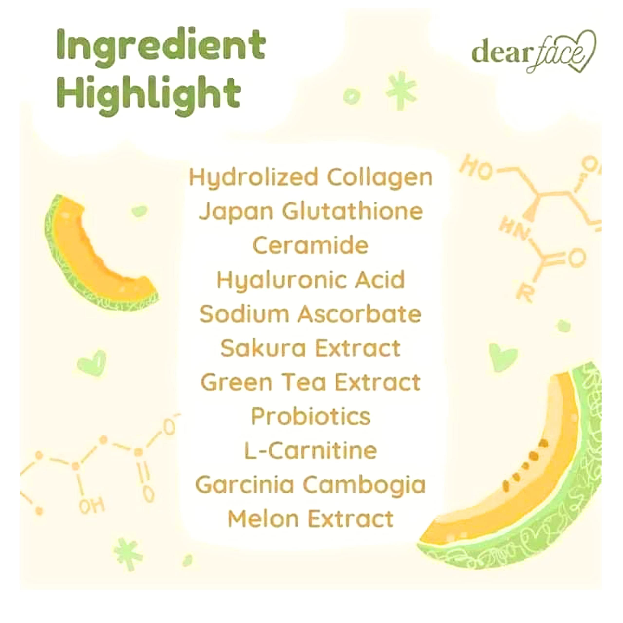 Foto 4 pulgar | Drink Dear Face Beauty Milk, Colágeno Japonés, Melón, 180 Ml - Venta Internacional.