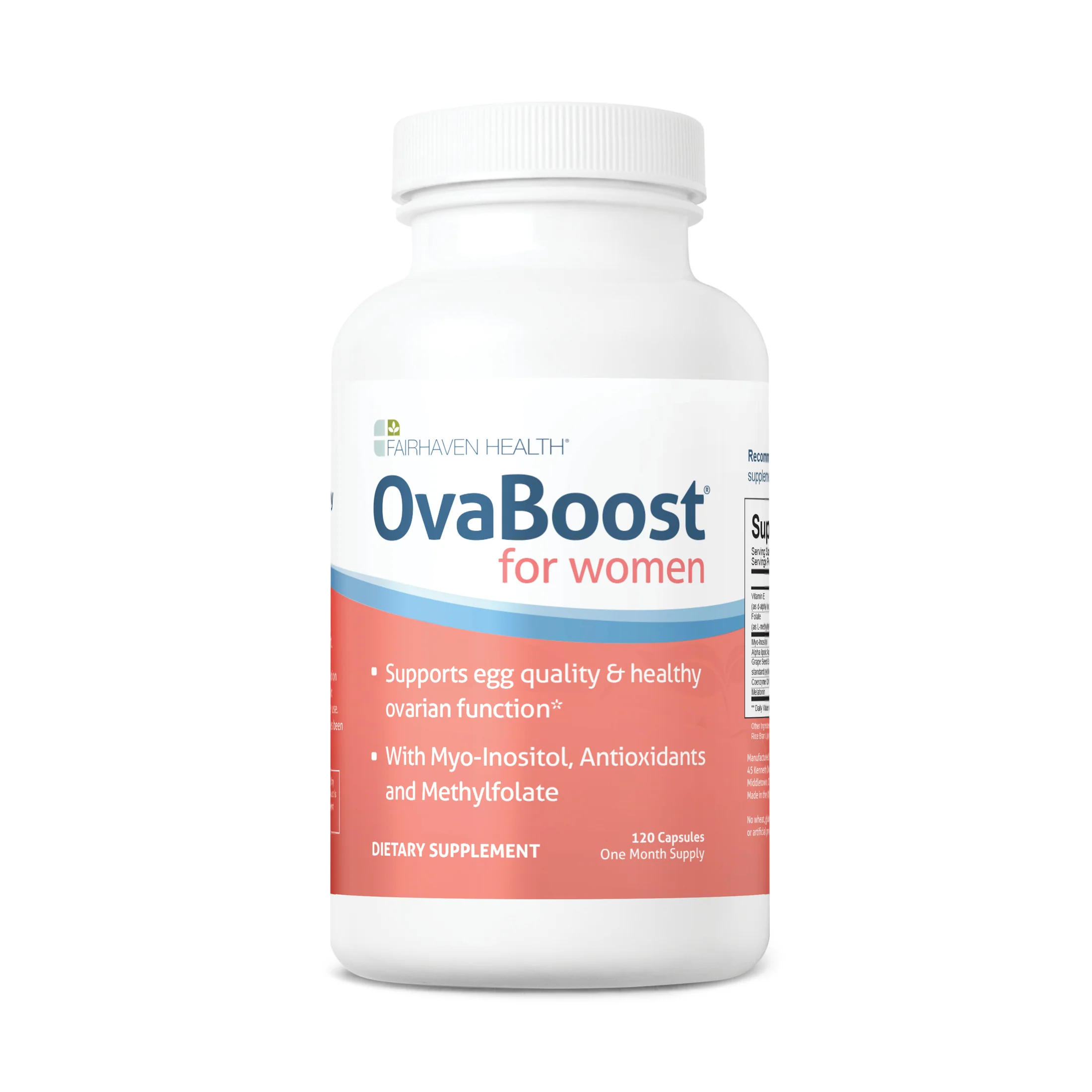 Fairhaven Health Ovaboost For Women Suplemento De Fertilidad Para Mujeres Mejora De La Calidad De Los Óvulos 120 Cáps