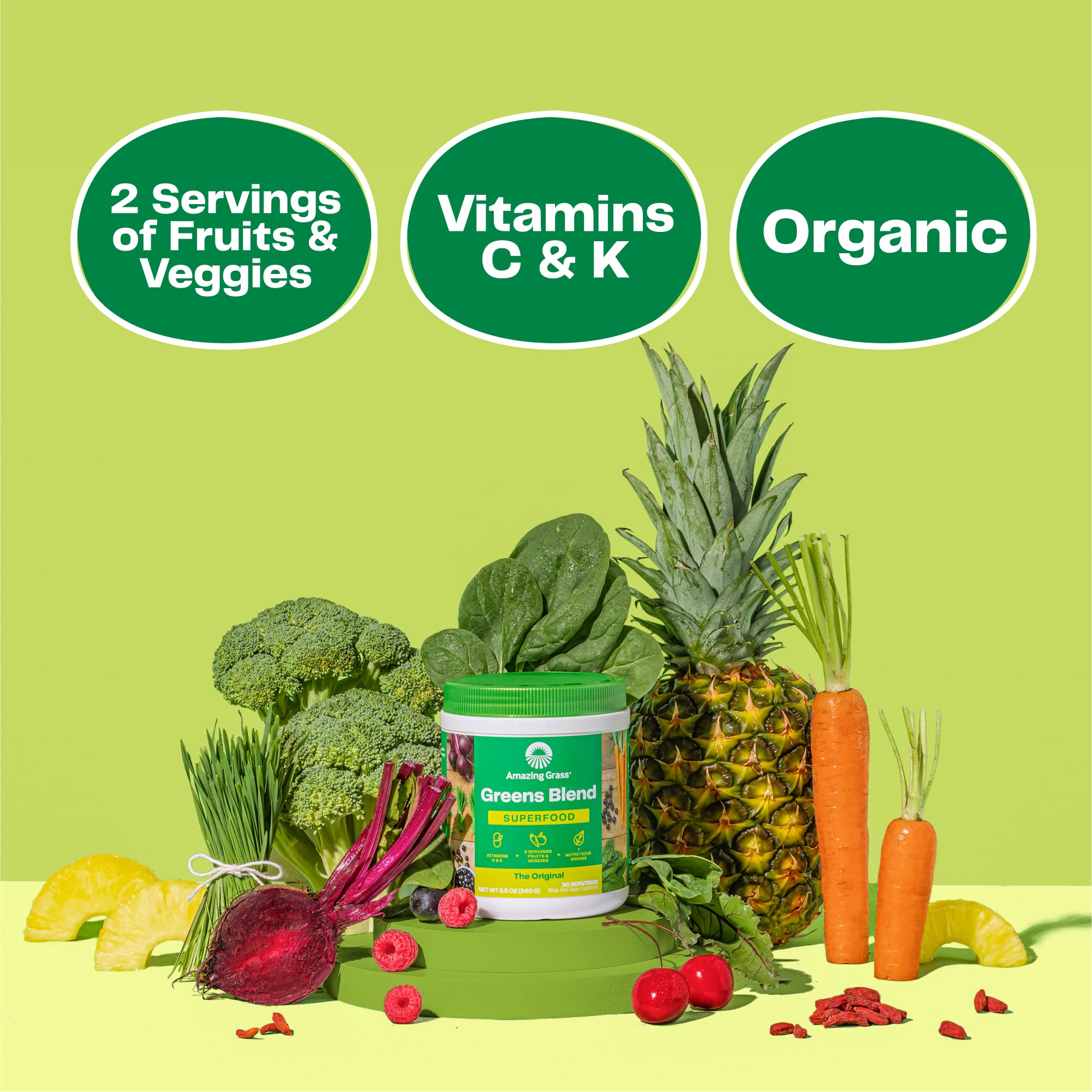 Foto 4 pulgar | Superalimento En Polvo Amazing Grass Greens Original, 30 Porciones - Venta Internacional.