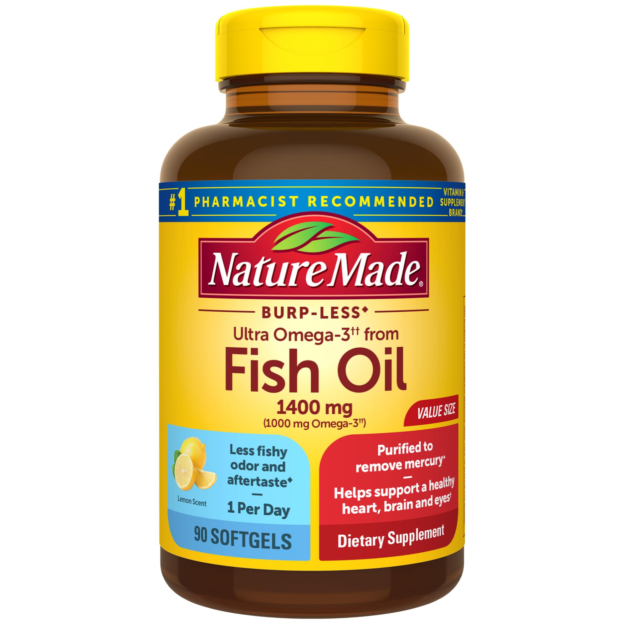 Foto 2 pulgar | Suplementos Nature Made Burp Less Ultra Omega 3 1400 Mg - Venta Internacional.