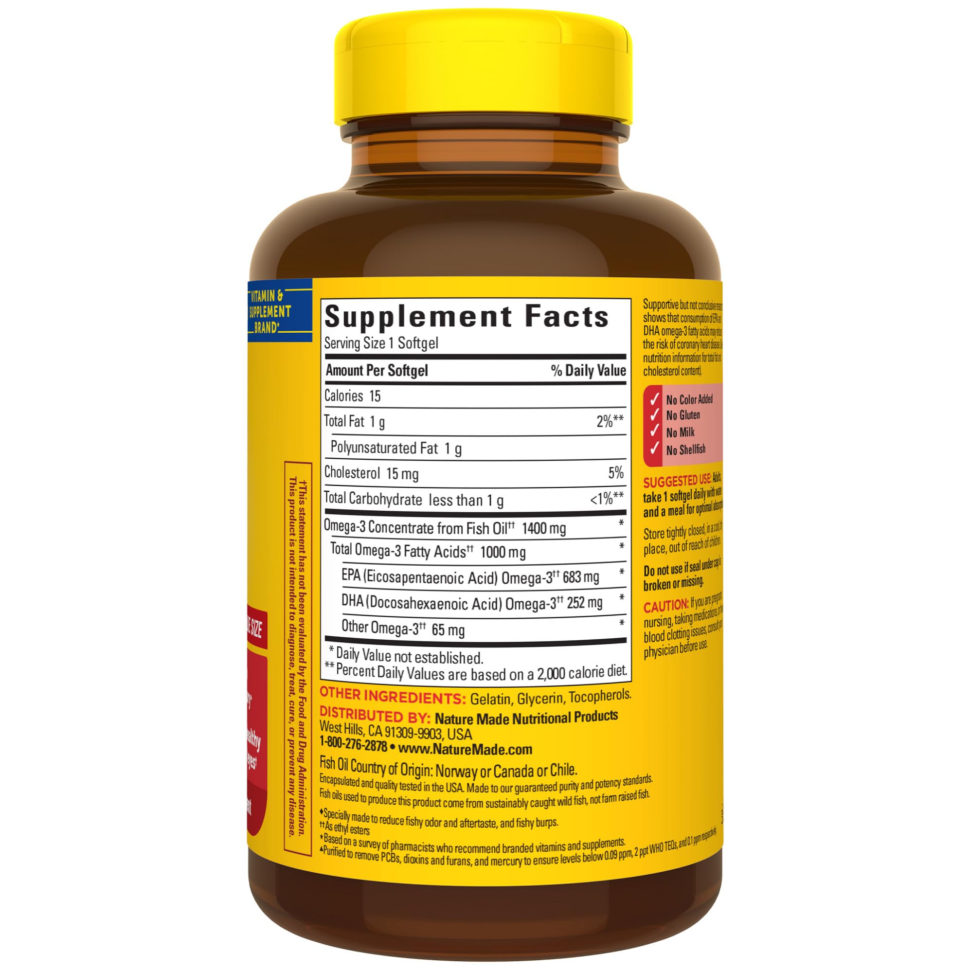 Foto 7 | Suplementos Nature Made Burp Less Ultra Omega 3 1400 Mg - Venta Internacional.