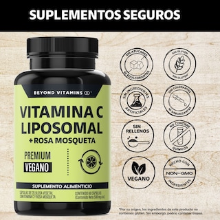 Foto 2 | Suplemento Alimenticio Beyond Vitamins Vitamina C Liposomal 300mg Con Rosa Mosqueta 60 Cápsulas