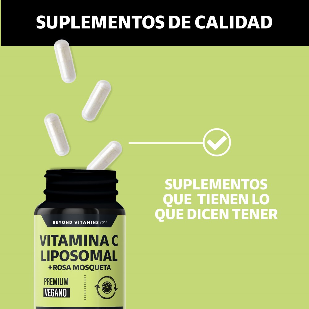 Foto 5 pulgar | Suplemento Alimenticio Beyond Vitamins Vitamina C Liposomal 300mg Con Rosa Mosqueta 60 Cápsulas