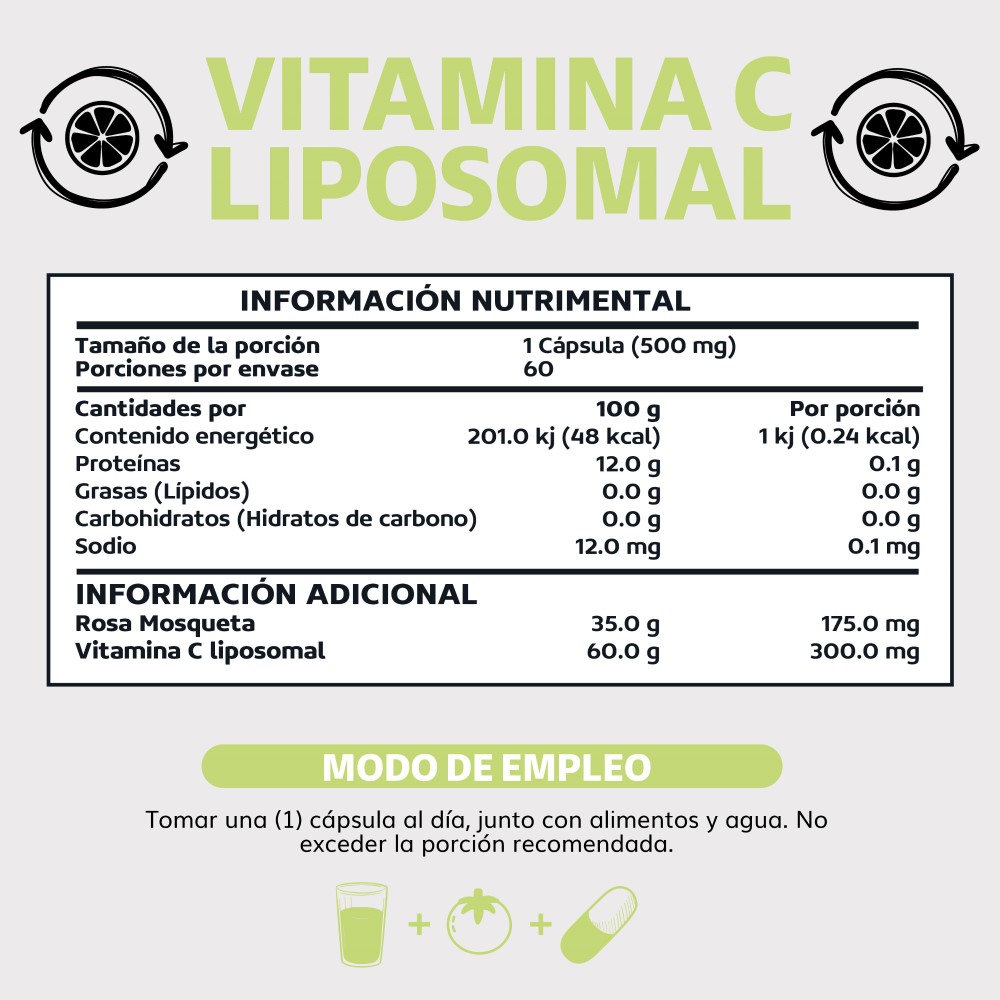 Foto 7 pulgar | Suplemento Alimenticio Beyond Vitamins Vitamina C Liposomal 300mg Con Rosa Mosqueta 60 Cápsulas