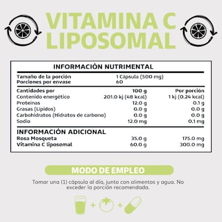 Foto 6 | Suplemento Alimenticio Beyond Vitamins Vitamina C Liposomal 300mg Con Rosa Mosqueta 60 Cápsulas
