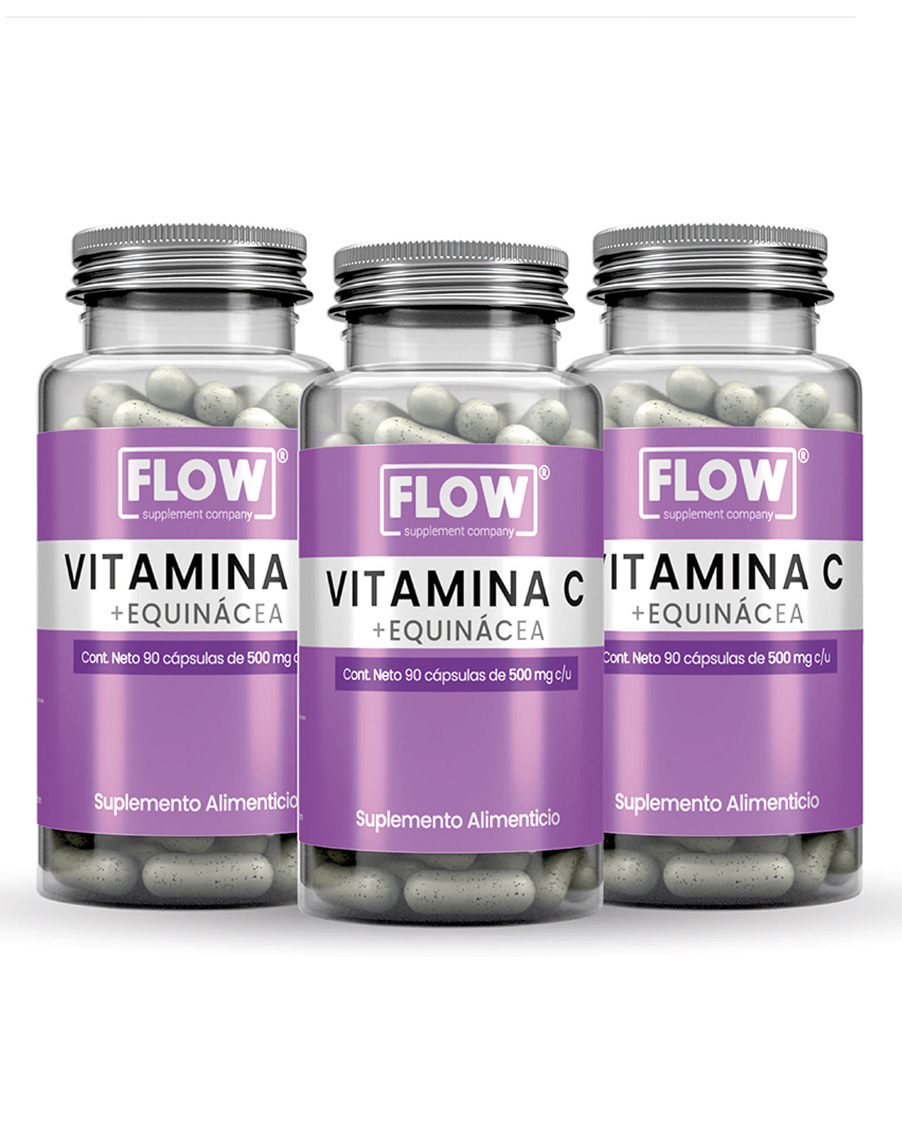 Foto 2 pulgar | Minerales Y Vitaminas Flow Supplements 3 Pack - 270 Cápsulas De  Vitamina C Y