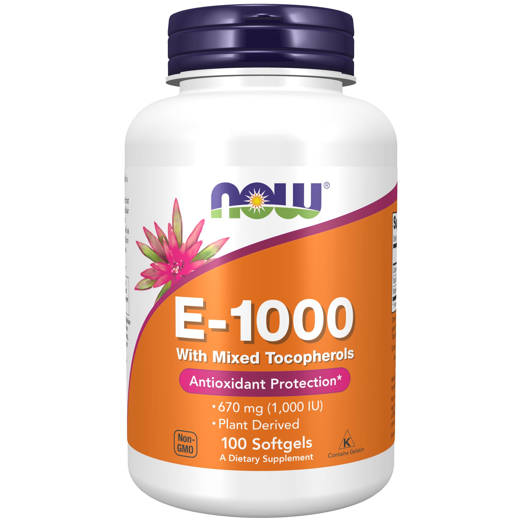 Foto 2 pulgar | Suplemento Antioxidante De Tocoferoles Mixtos De Vitamina E-1,000 Ui - Venta Internacional.