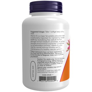 Foto 2 | Suplemento Antioxidante De Tocoferoles Mixtos De Vitamina E-1,000 Ui - Venta Internacional.