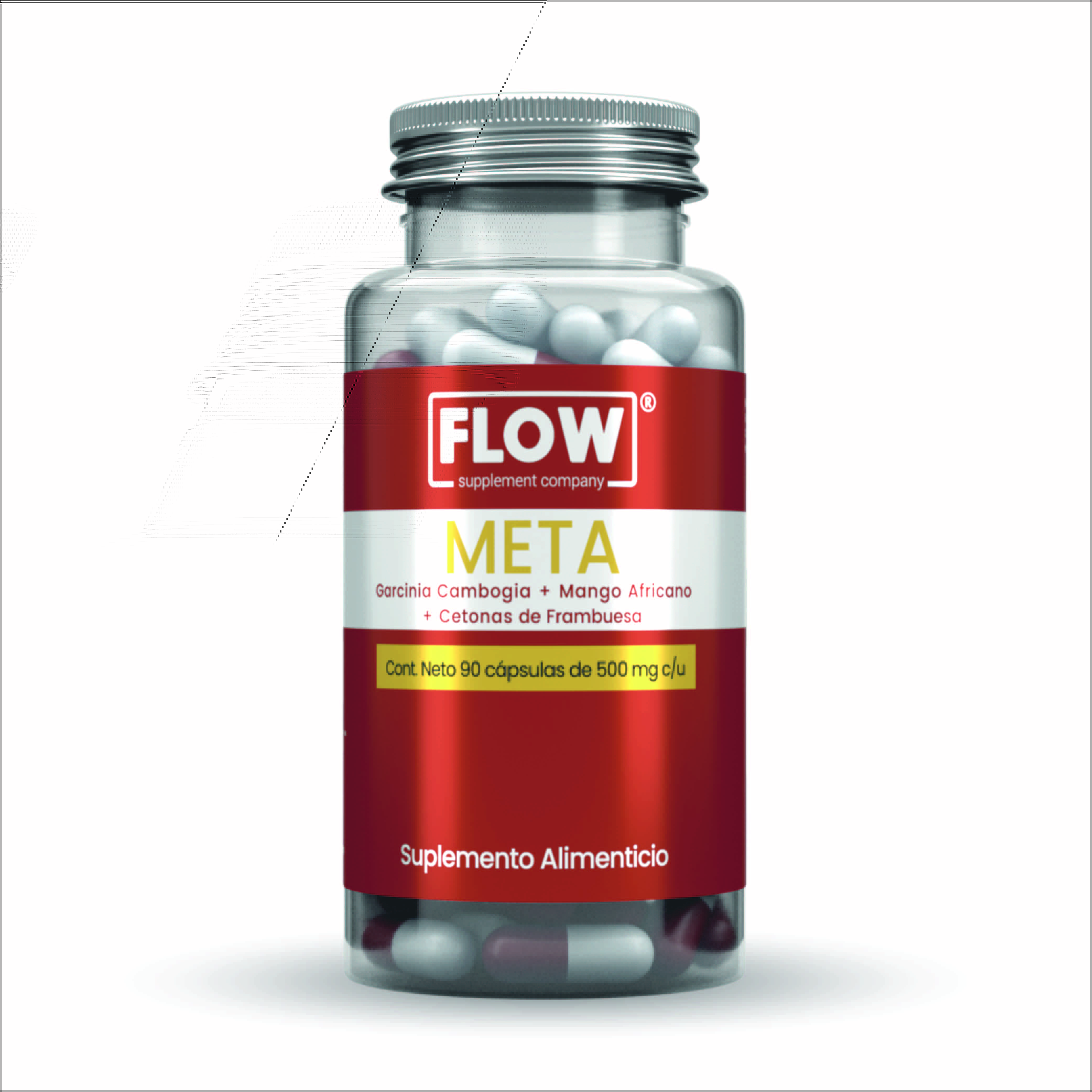 Foto 2 pulgar | Flow Vitaminas, Minerales - Cambogia Garcinia Con Mango Africano Y Cetonas De Frambuesa Con 90 Cápsulas De 500 Mg. C/u