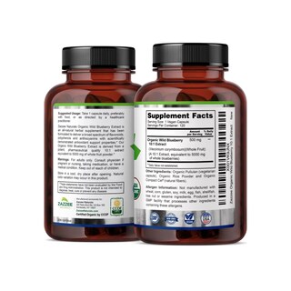 Foto 2 | Zazzee Wild Blueberry Extracto De Arándano Silvestre Antioxidante Salud Ocular 120 Cápsulas