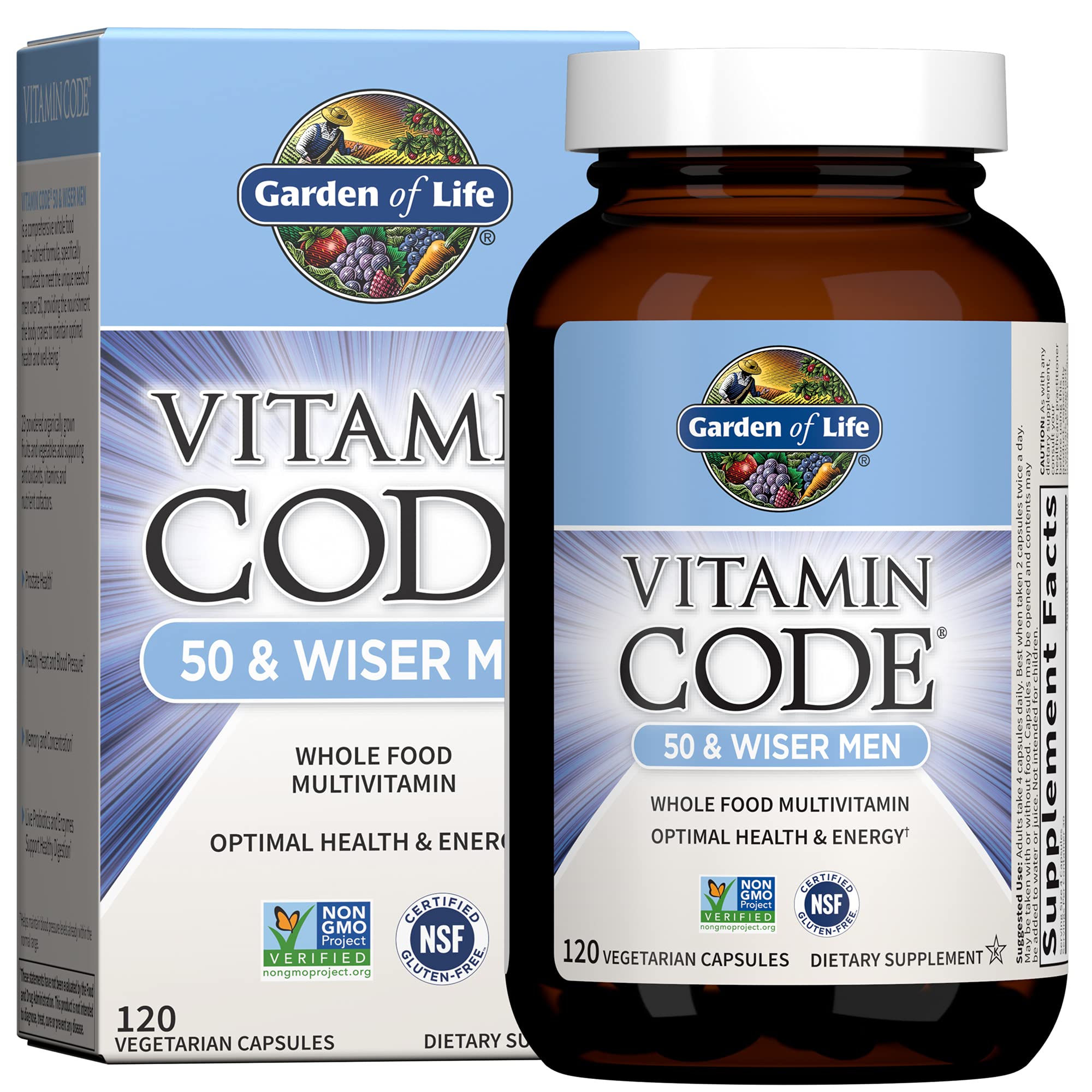 Foto 2 pulgar | Suplemento Multivitamínico Garden Of Life Para Hombres De 50 O Más De 120 Cápsulas - Venta Internacional.