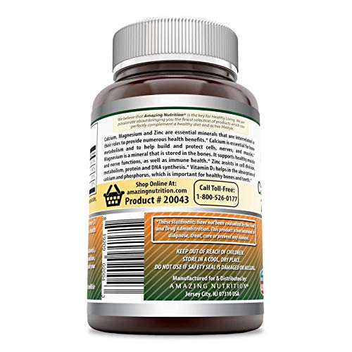 Foto 3 pulgar | Suplemento Amazing Formulas: Calcio, Magnesio Y Zinc D3 240 So - Venta Internacional.