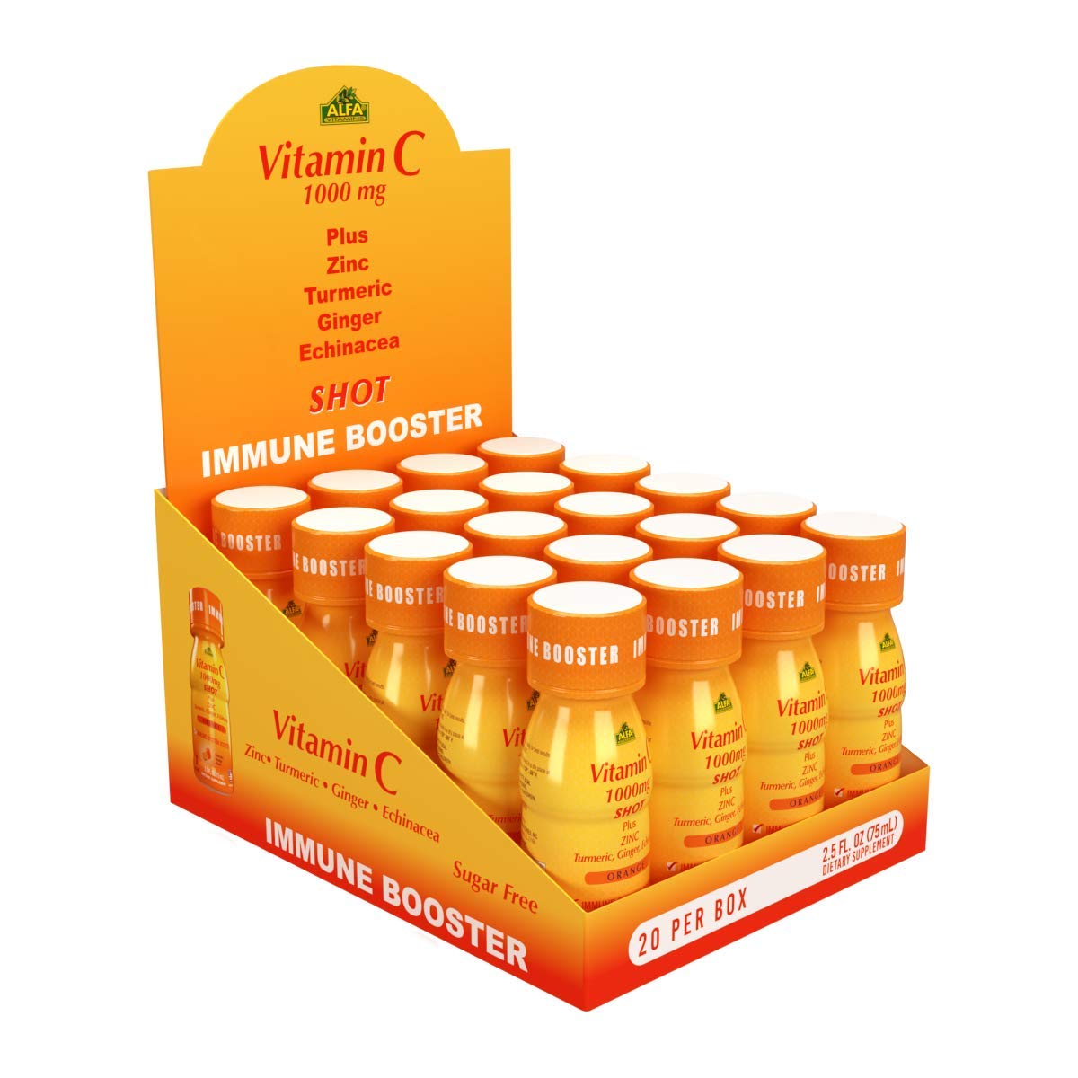Foto 2 pulgar | Suplemento Alfa Vitamins Vitamin C Shot De 1000 Mg Con Zinc - Venta Internacional.