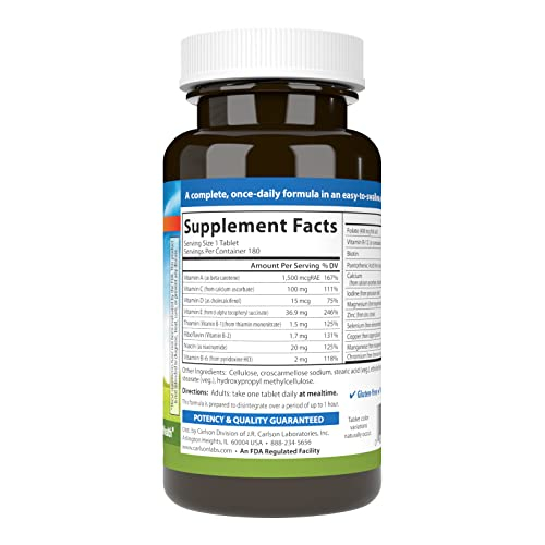 Foto 2 | Suplemento Multivitamínico Carlson Mini-multi, 180 Comprimidos - Venta Internacional.