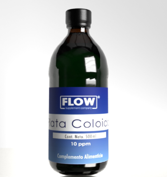 Foto 2 pulgar | Plata Coloidal Pura Flow Supplements 10 ppm de 500 ml
