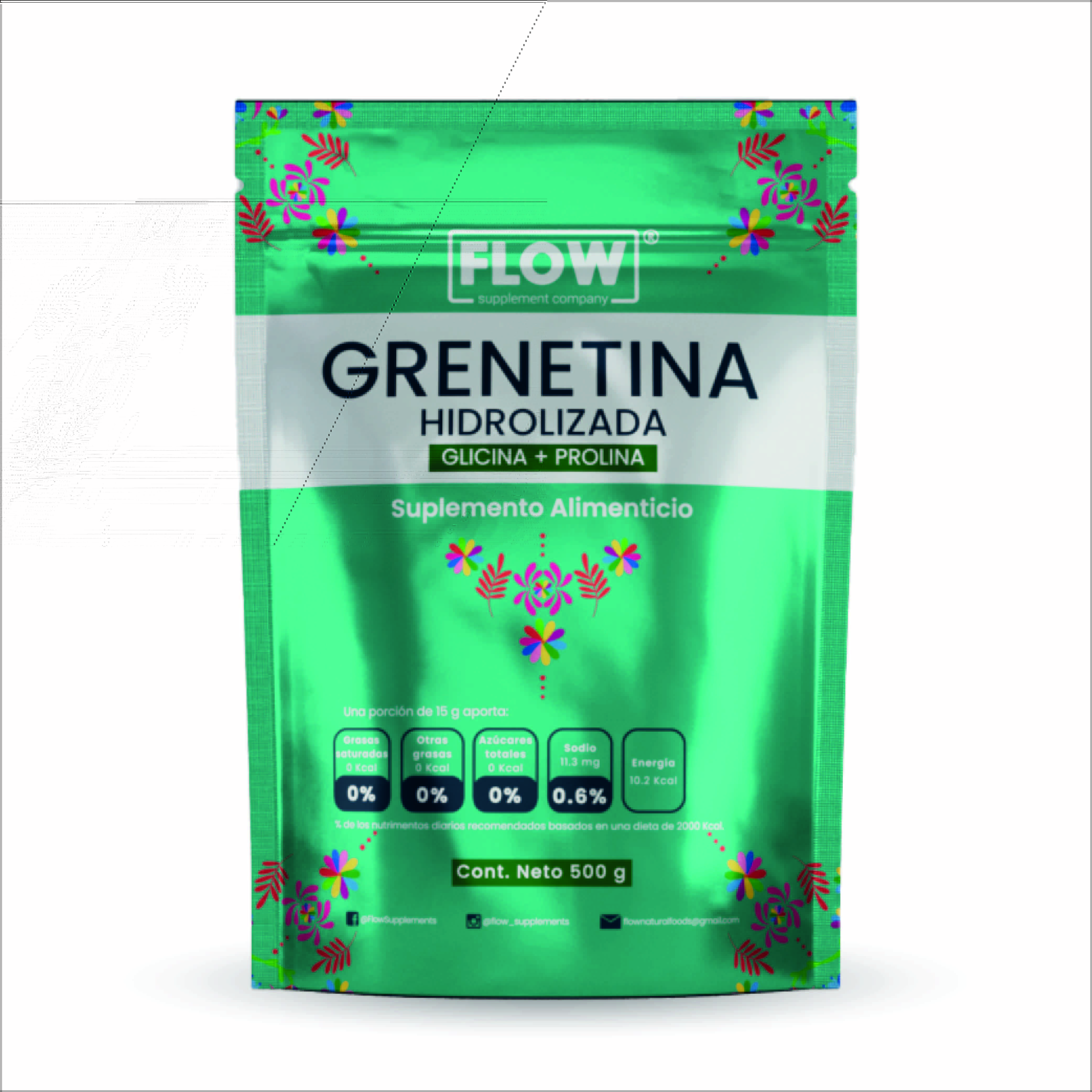 Foto 2 pulgar | Suplemento Alimenticio Flow Vitaminas Minerales y Suplementos 3 Pack de Grenetina Hidrolizada con Vitamina C y Vitamina