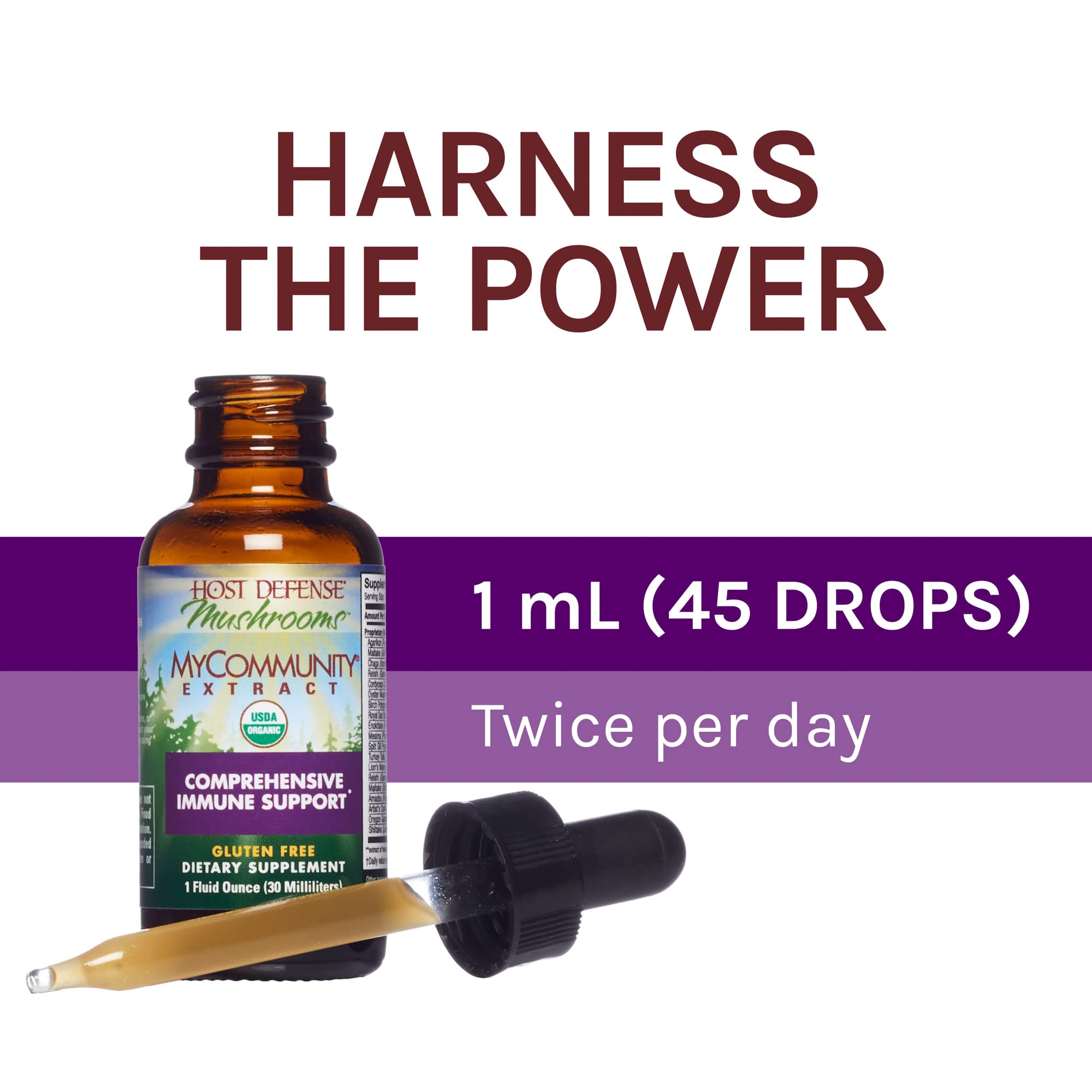 Foto 6 pulgar | Suplemento Host Defense Mycommunity Extract 30 Ml - Venta Internacional.