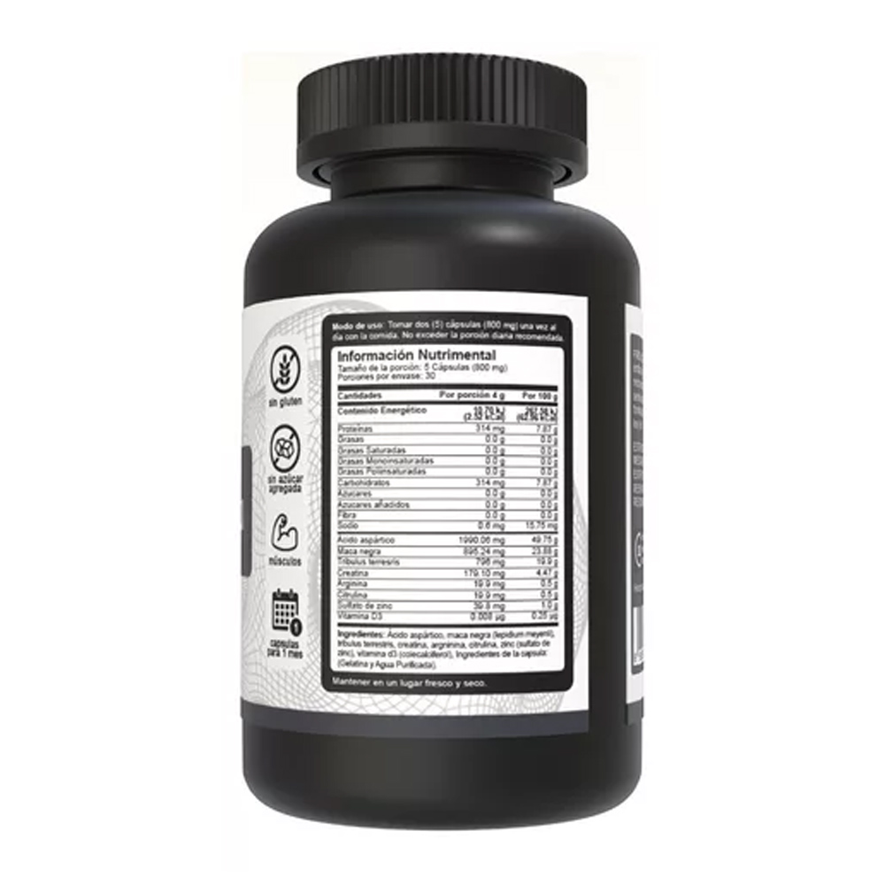 Foto 3 pulgar | T Men Complex Vnat Precursor De Testosterona 4000mg Con 150 Capsulas