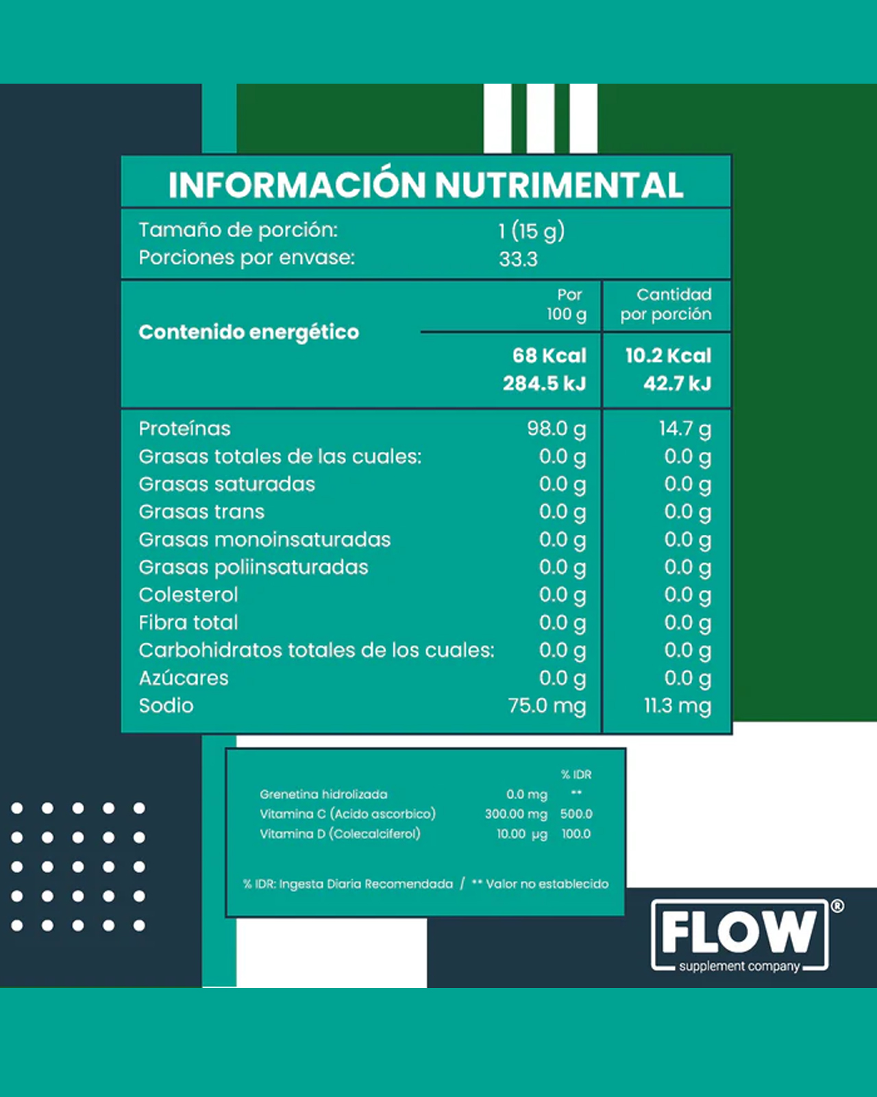 Foto 5 pulgar | Suplemento Alimenticio Flow Vitaminas Minerales 3 Pack de Grenetina Hidrolizada con Vitamina C y Vitamina D