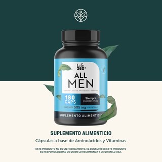 Foto 2 | Life 360+ All Men 180 Cápsulas Aminoácidos Y Vitaminas