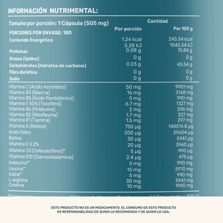 Foto 5 | Life 360+ All Men 180 Cápsulas Aminoácidos Y Vitaminas