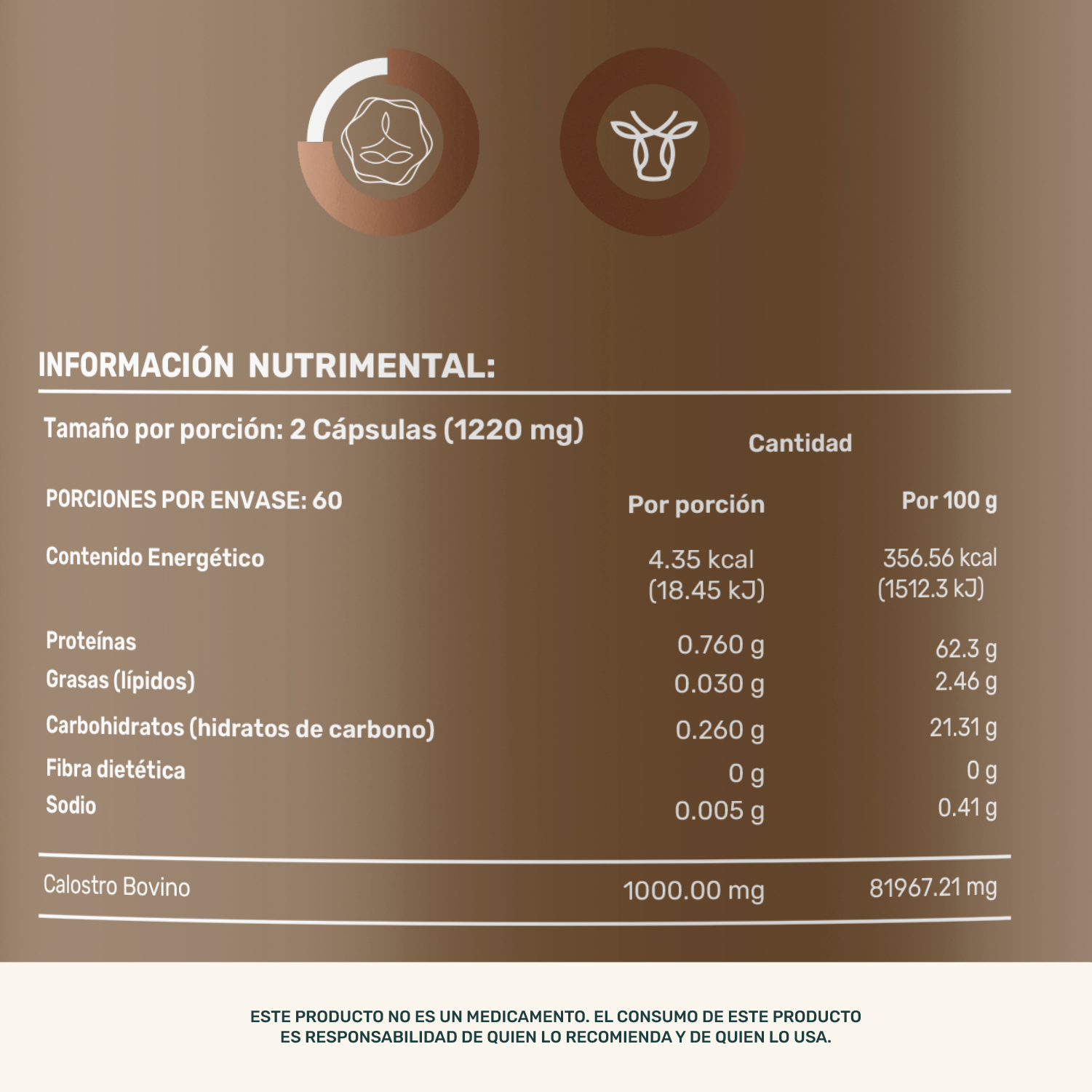 Foto 5 | Life 360+ Colostrum Moo 120 Cápsulas Calostro Bovino