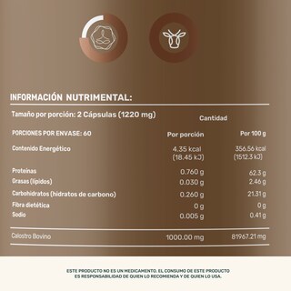 Foto 5 | Life 360+ Colostrum Moo 120 Cápsulas Calostro Bovino