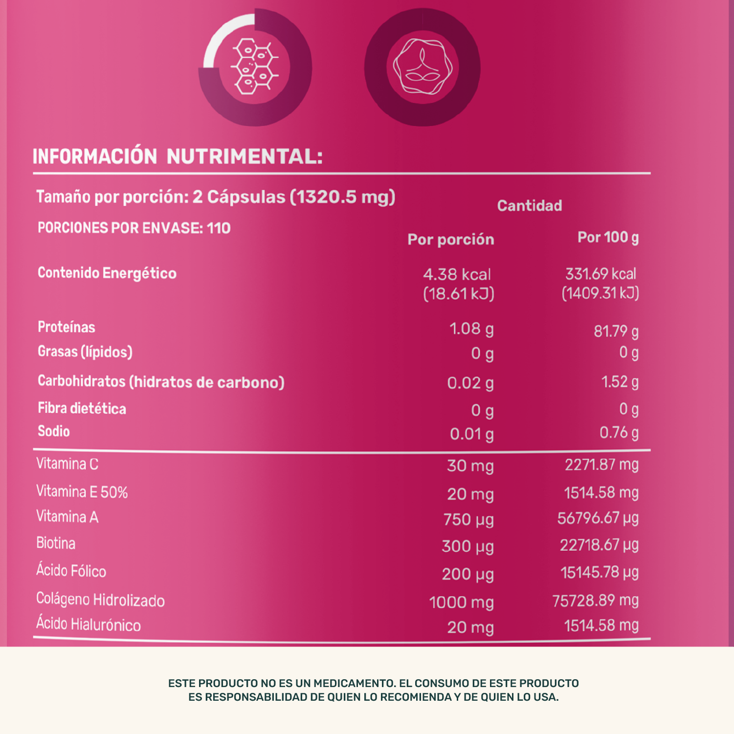 Foto 6 pulgar | Life 360+ Collagen Vitamins 220 Caps Colágeno Y Vitaminas