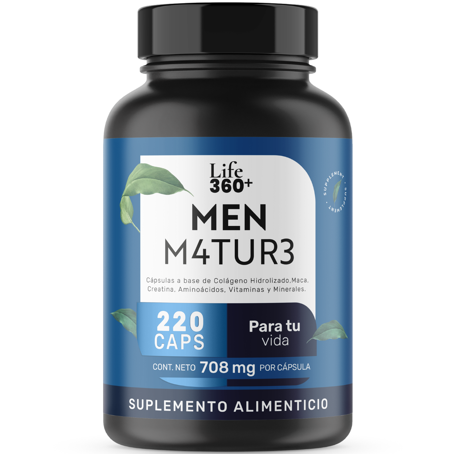 Foto 1 | Life 360+ Men M4tur3 220 Cap Colágeno Hidrolizado Creatina