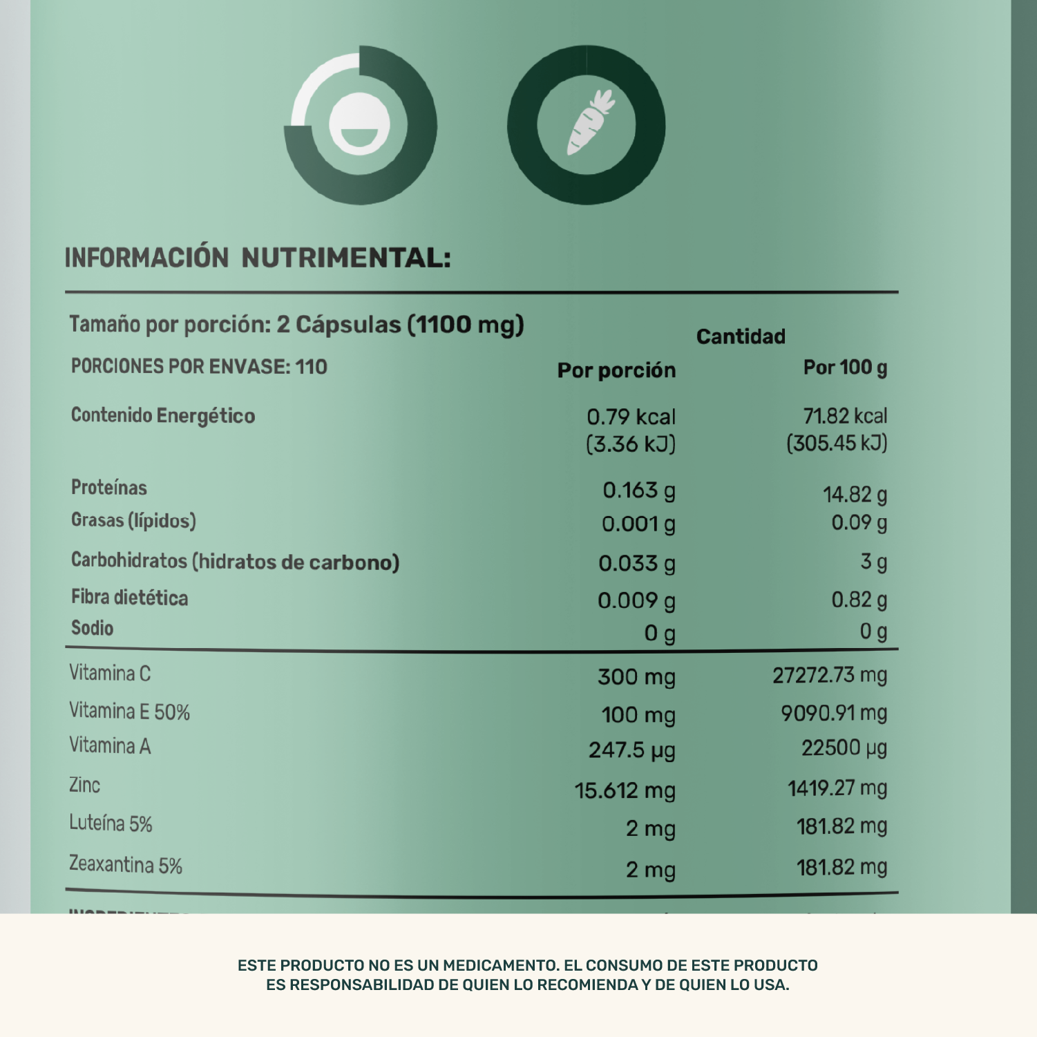 Foto 5 | Life360+ Eagle Vsn Blend 220 Caps Luteína Y Vitaminas