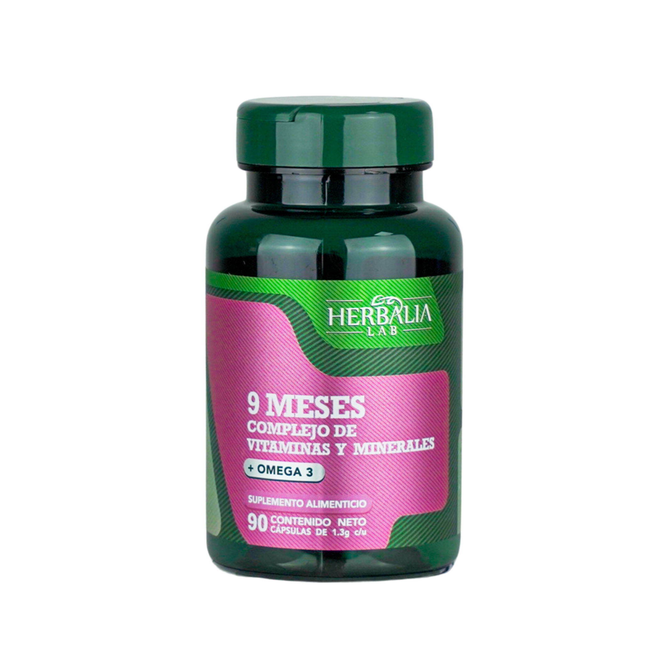 Foto 2 pulgar | Herbalia Lab 9 Meses Multivitamínico Para Embarazadas Con Omega 3, Ácido Fólico, Calcio Y Vitaminas B - 90 Cápsulas