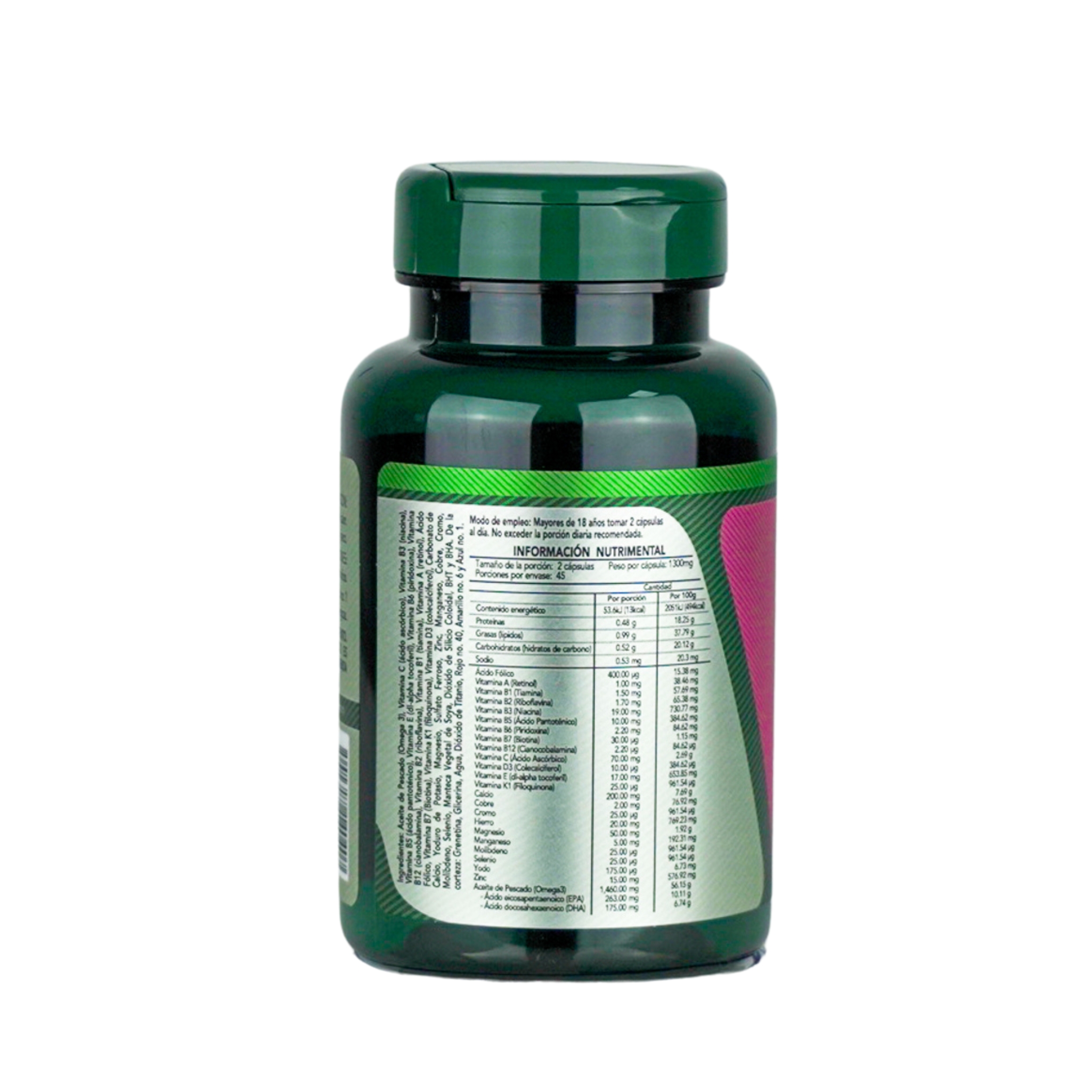 Foto 2 | Herbalia Lab 9 Meses Multivitamínico Para Embarazadas Con Omega 3, Ácido Fólico, Calcio Y Vitaminas B - 90 Cápsulas