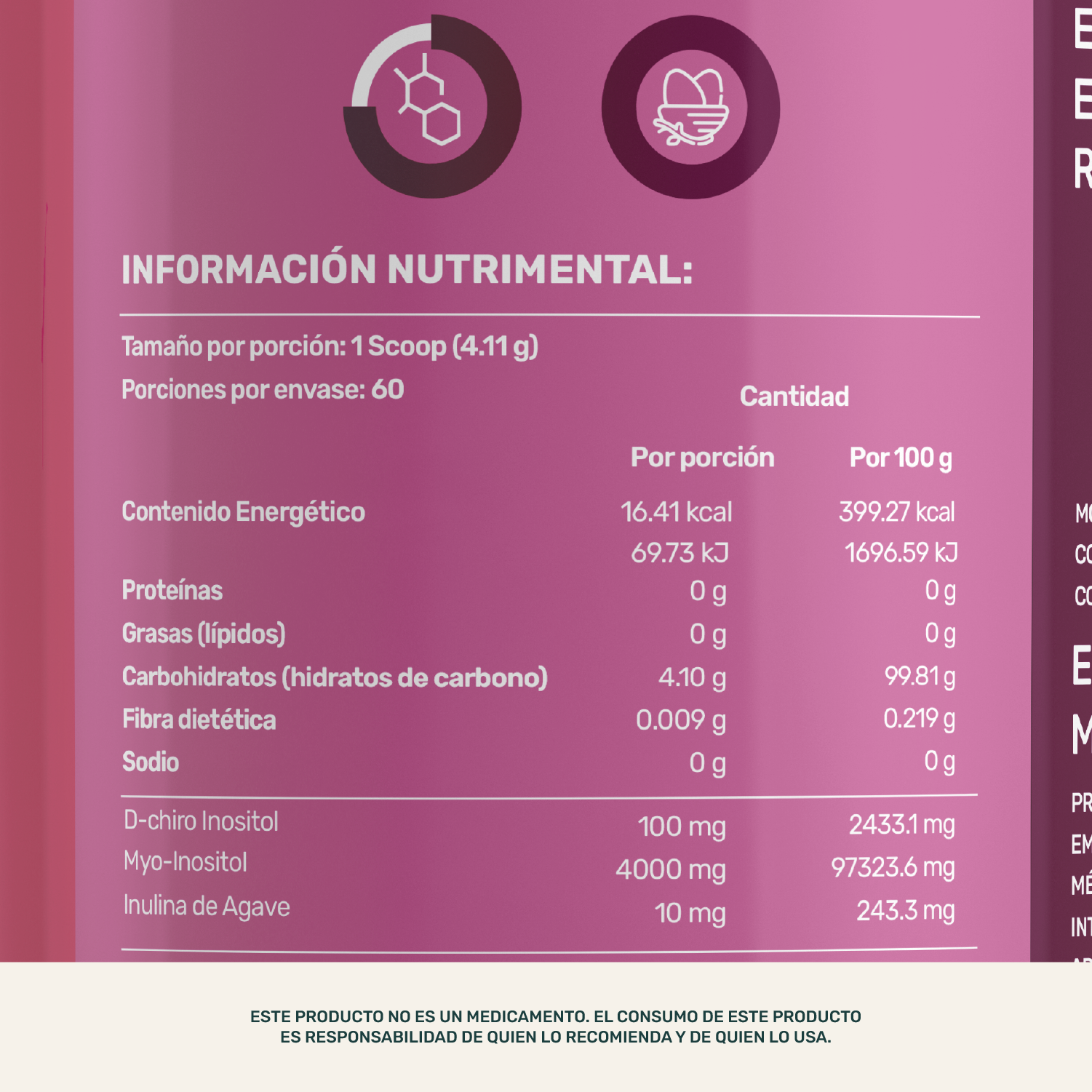 Foto 5 | Life 360+ Women's Myo Inositol & D-chiro Polvo 246.6 Gramos