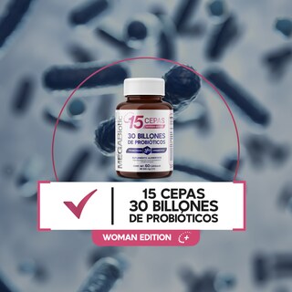 Foto 4 | Megabiotic 15 Cepas 30 Billones Probióticos 60 Cápsulas