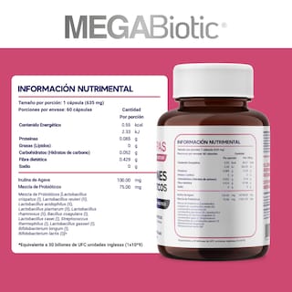 Foto 5 | Megabiotic 15 Cepas 30 Billones Probióticos 60 Cápsulas