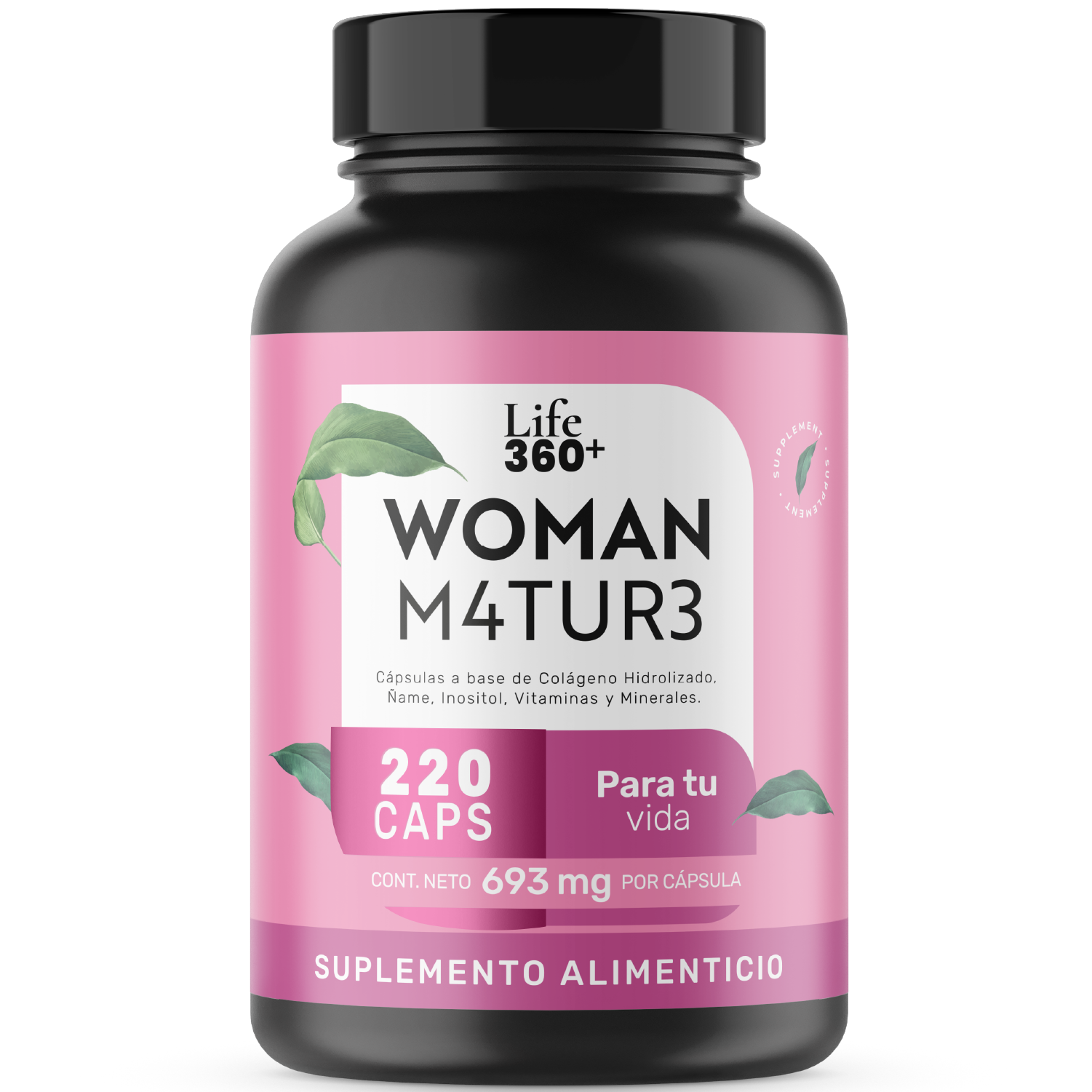 Foto 1 | Life 360+ Woman M4tur3 220 Caps Colágeno Hidrolizado Ñame