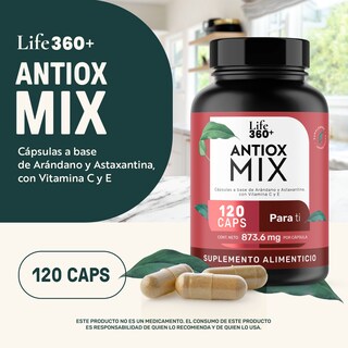 Foto 4 | Life 360+ Antiox Mix 120 Caps Arándano, Vitamina C Y E