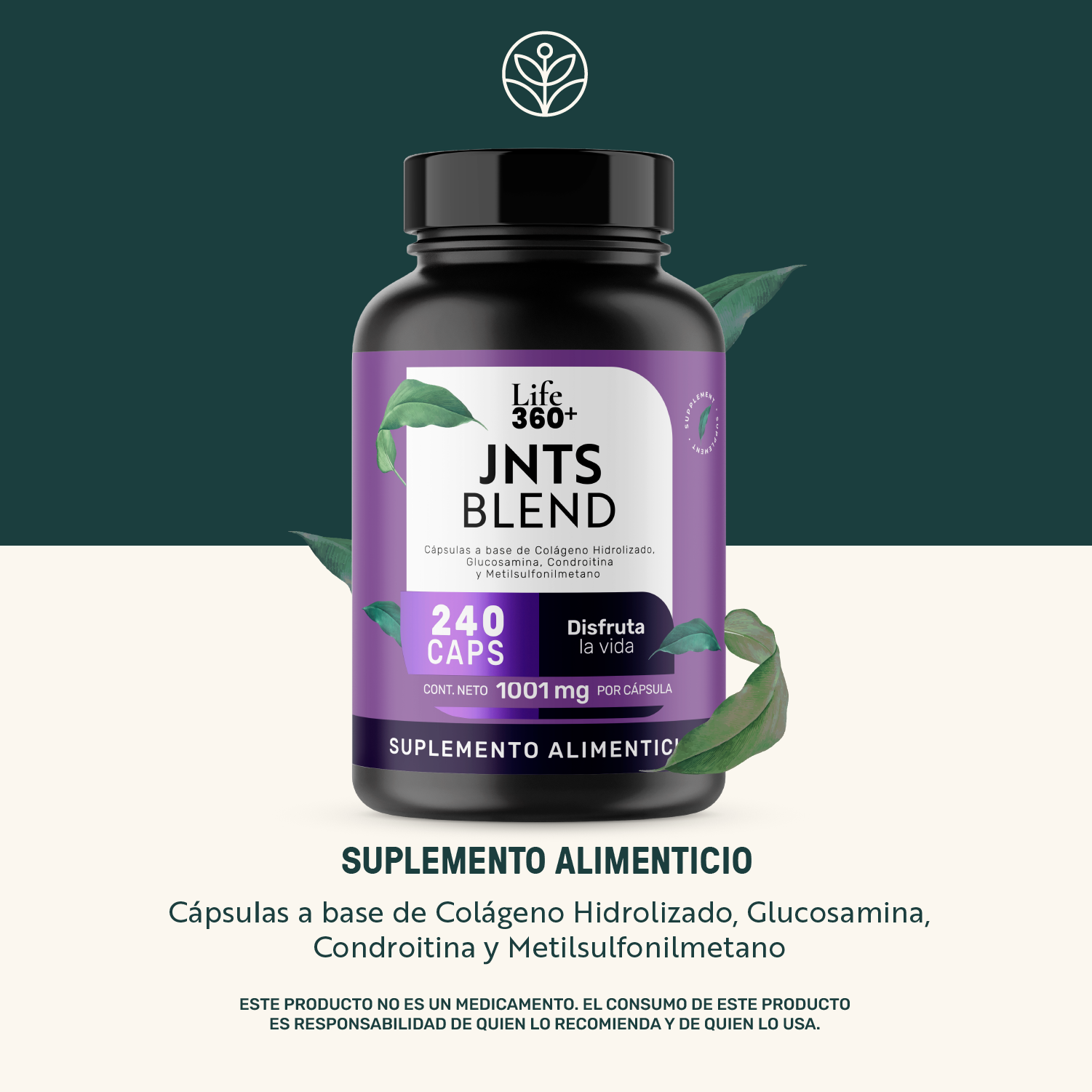 Foto 3 pulgar | Life 360+ Jtns Blend 240 Cápsulas Glucosamina Condroitina