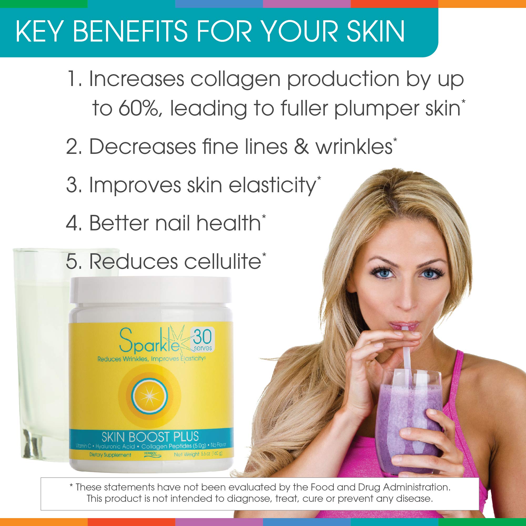 Foto 5 pulgar | Colágeno En Polvo Sparkle Skin Boost Plus Acai Lemonade 150 G - Venta Internacional.