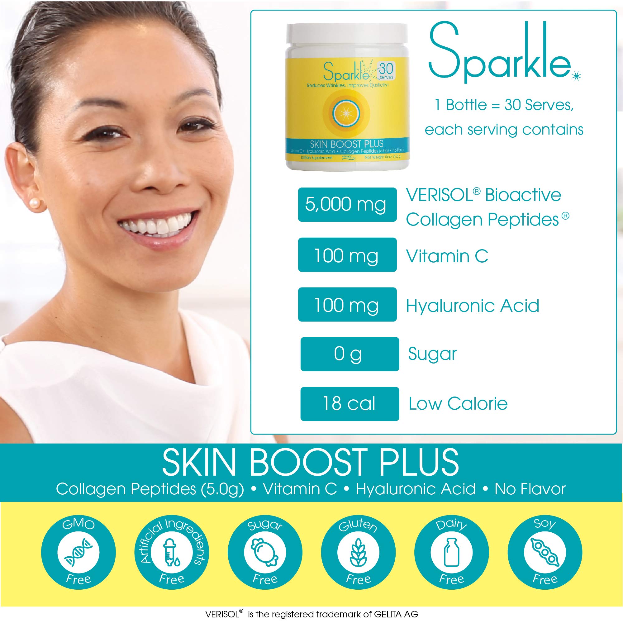 Foto 7 pulgar | Colágeno En Polvo Sparkle Skin Boost Plus Acai Lemonade 150 G - Venta Internacional.