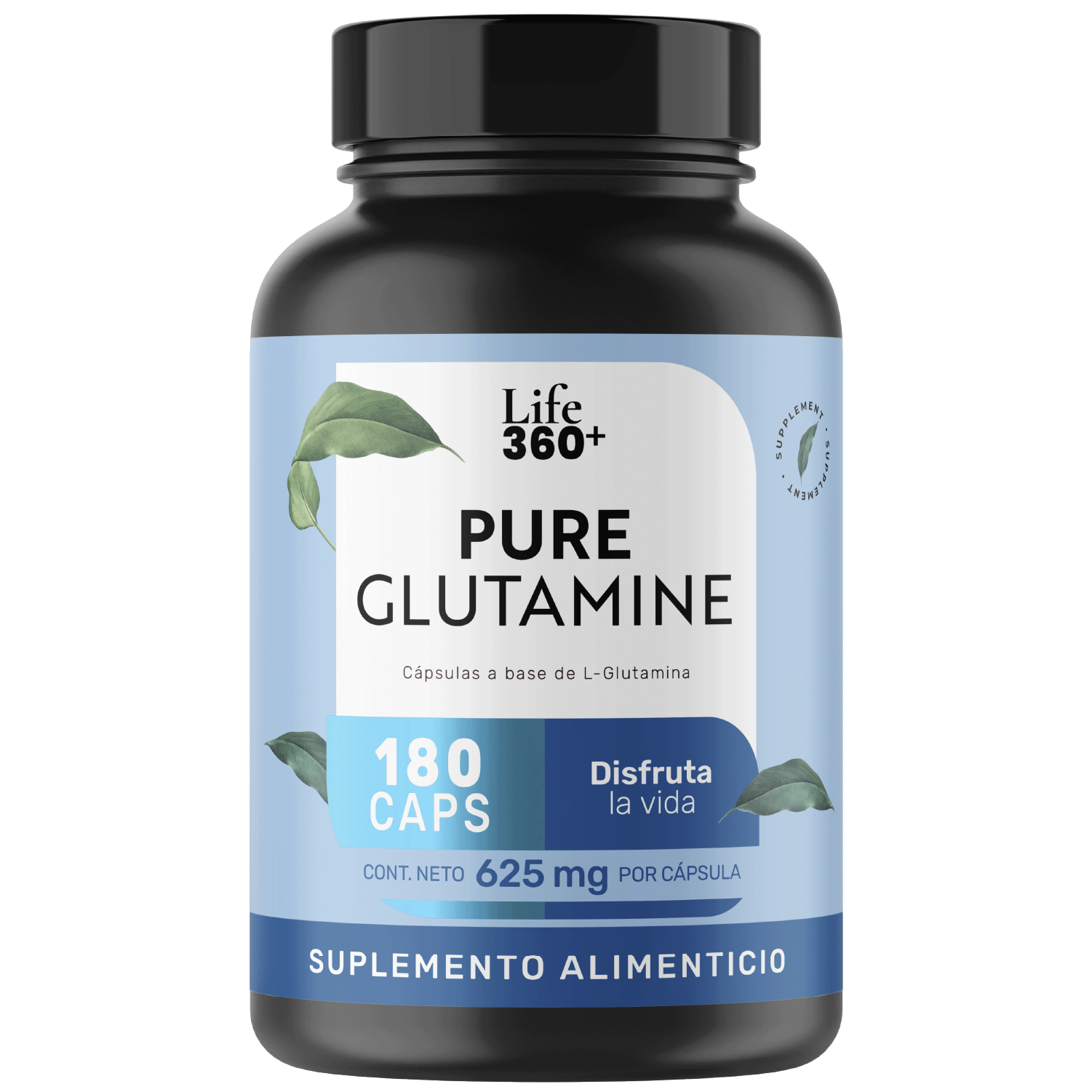 Foto 2 pulgar | Life 360+ Pure Glutamine 180 Capsulas L-glutamina Magnesio