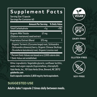 Foto 5 | Suplemento Gaia Herbs Liver Health Vegan 60 Cápsulas Líquidas - Venta Internacional.