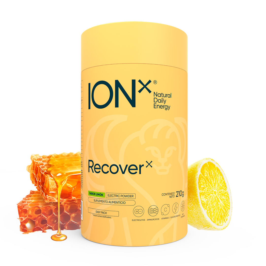 Ion X | Recover - Electrolitos Sin Azucar + Aminoácidos | Bebida Orgánica En Polvo Post Workout | Sin Azúcar