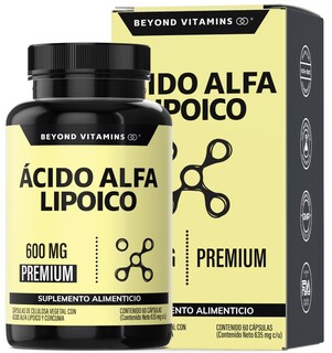 Foto 1 | Suplemento Alimenticio Beyond Vitamins Ácido Alfa Lipóico (ala) 600mg 60 Cápsulas