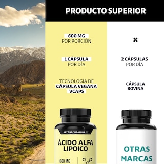 Foto 3 | Suplemento Alimenticio Beyond Vitamins Ácido Alfa Lipóico (ala) 600mg 60 Cápsulas