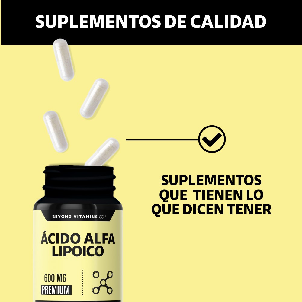 Foto 5 pulgar | Suplemento Alimenticio Beyond Vitamins Ácido Alfa Lipóico (ala) 600mg 60 Cápsulas