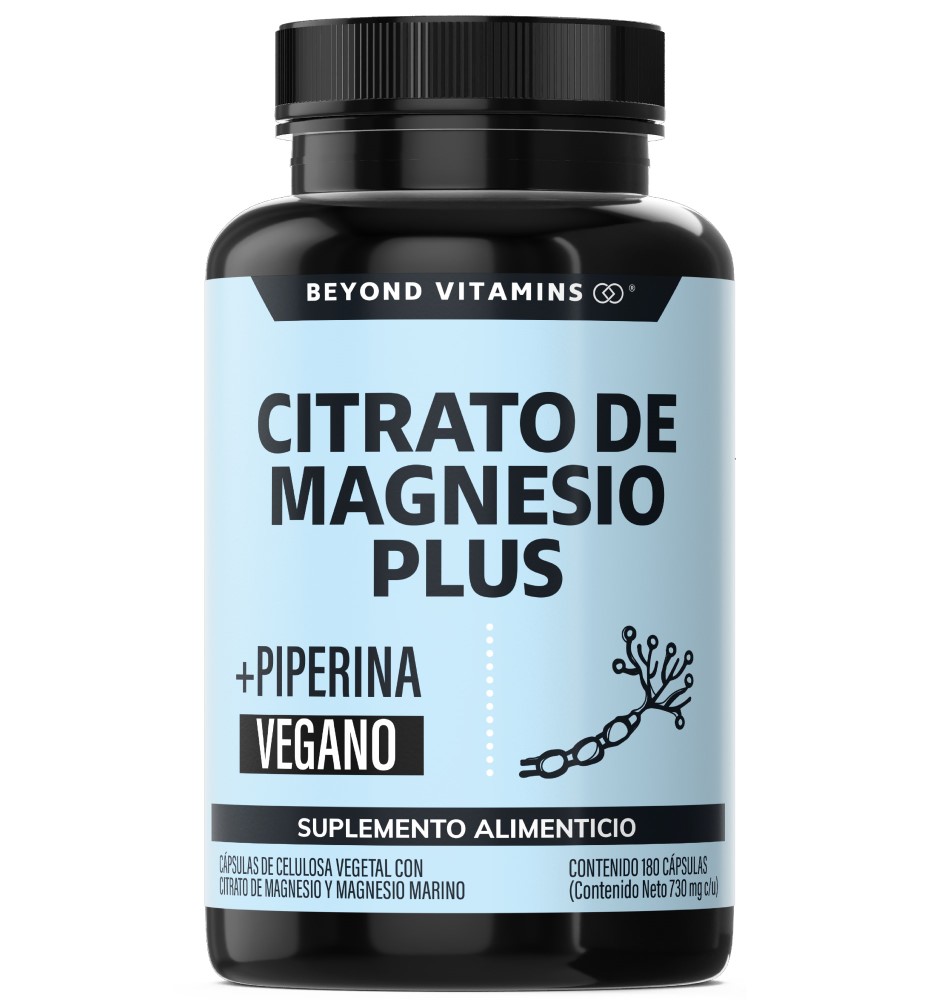 Foto 2 pulgar | Suplemento Alimenticio Beyond Vitamins Citrato De Magnesio Plus Potenciado Con Piperina 180 Cápsulas