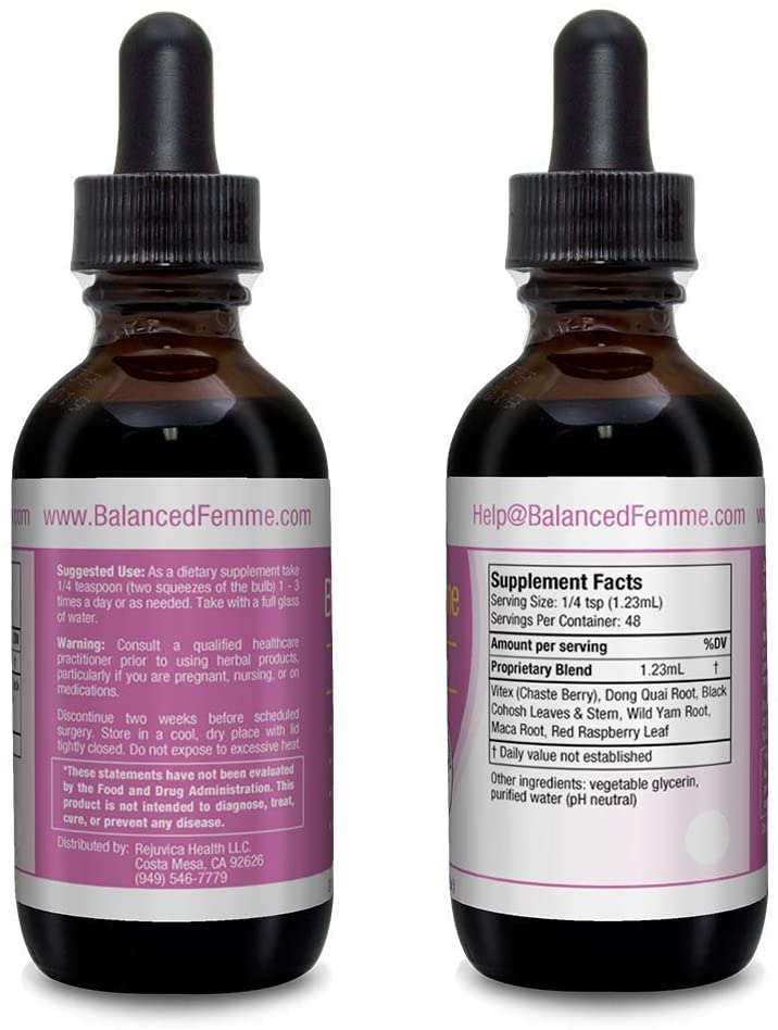 Foto 3 pulgar | Suplemento Rejuvica Health Balanced Femme Pms Menopause Supp - Venta Internacional.