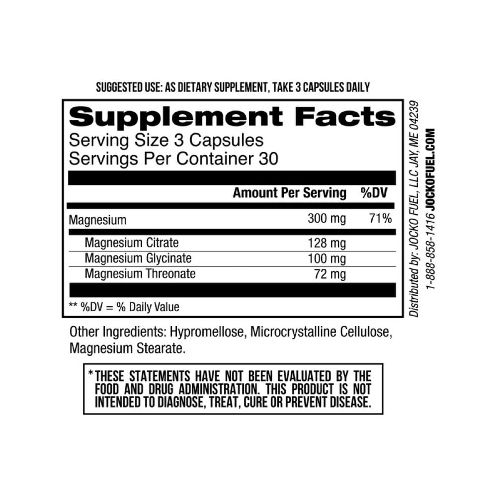 Foto 3 pulgar | Suplemento Jocko Fuel Magnesium Complex, Suministro Para 30 Días - Venta Internacional.